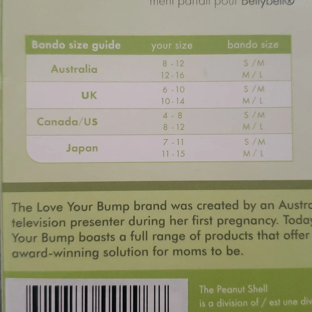 Love Your Bump Seamless Maternity Band Comfy Pregnancy White M L The Peanutshell - Picture 4 of 10